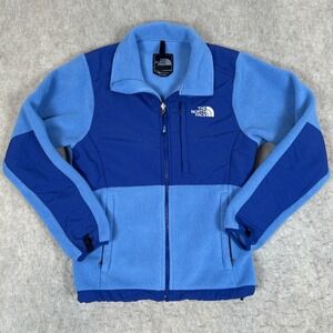 North Face Women's Fleece Jacket Royal Blue/Light Blue Colors Size XS